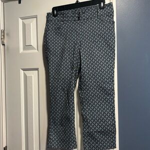 Women’s Soho-Black and Blue Patterned Capris